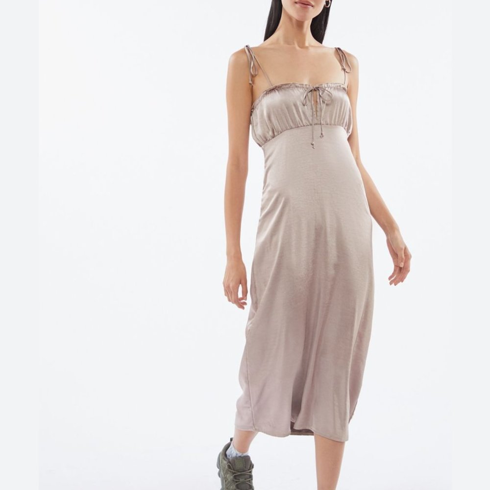 Motel Rocks Shelia Satin Tie Shoulder Midi Dress